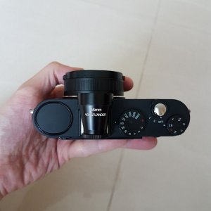 Voigtlander 35mm Optical Viewfinder on Leica X2 Top