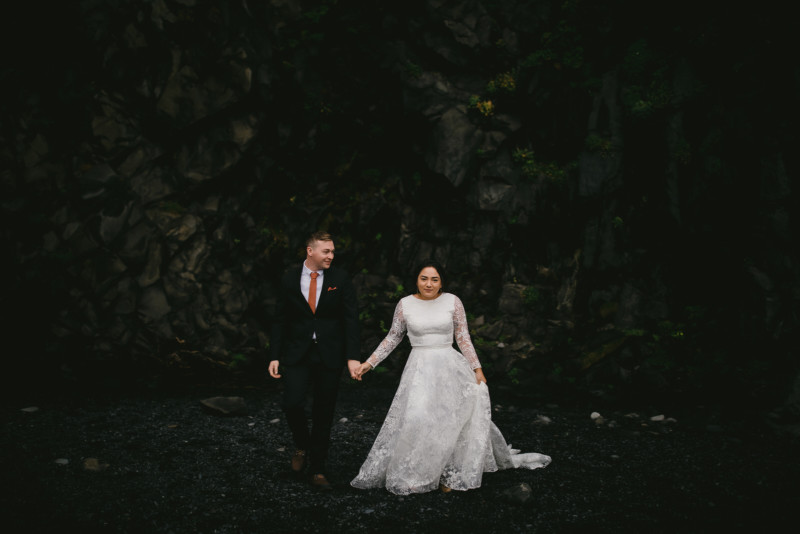 Iceland volcano elopement photography