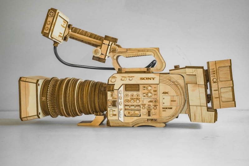 Sony FS7 wooden model