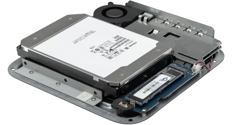 The interior of the OWC MiniStack STX