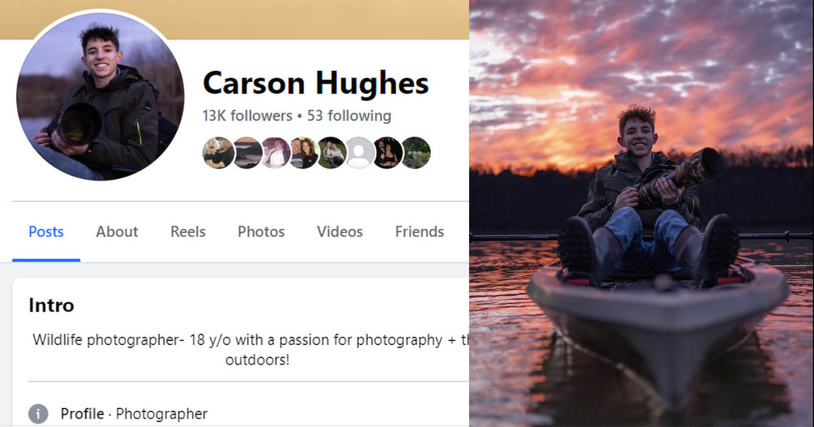 18-year-old wildlife photographer Carson Hughes tragically passes away