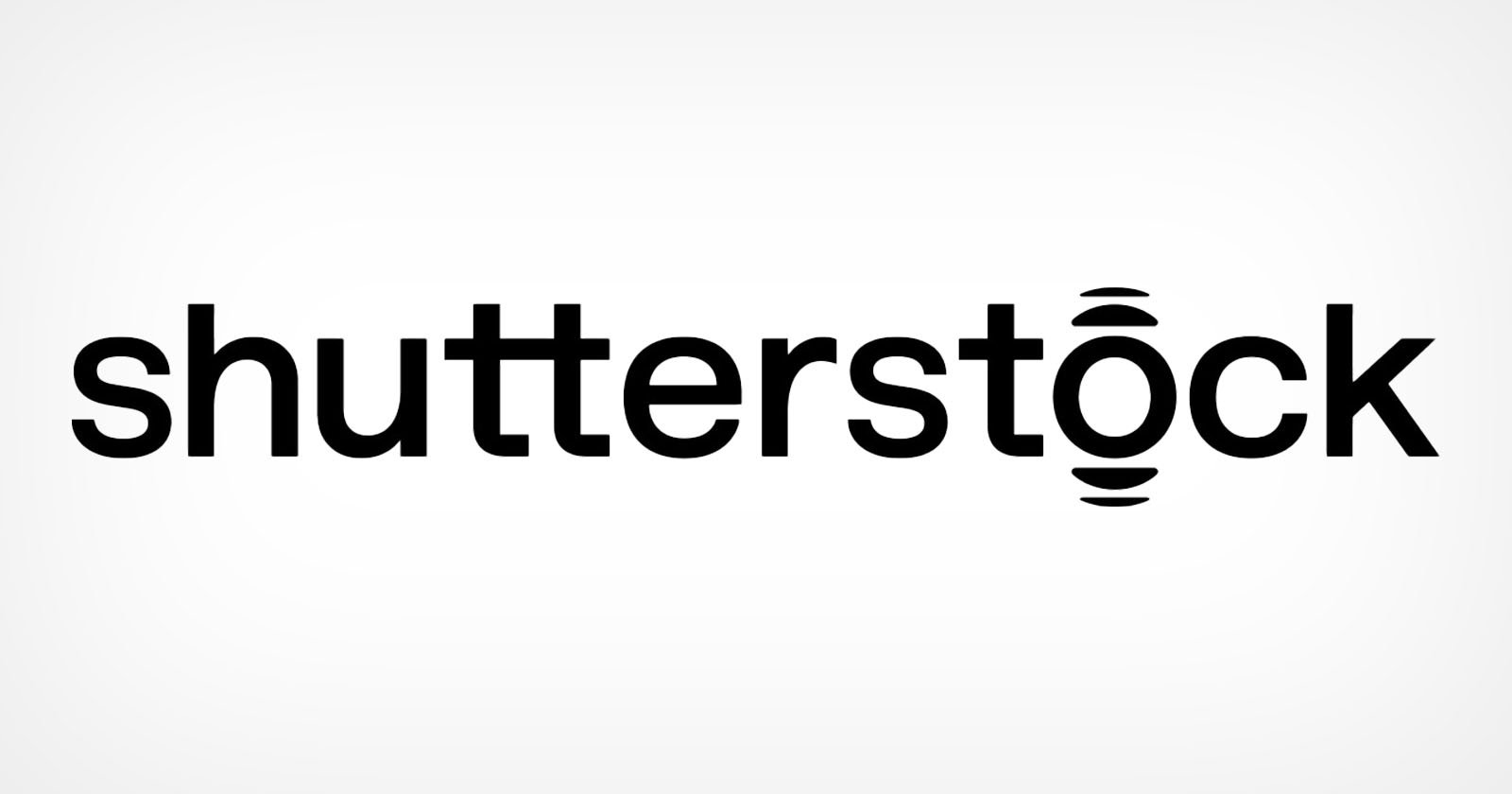 The image displays the Shutterstock logo with the word shutterstock in bold, black lowercase letters on a white background. There are three curved lines around the o resembling soundwaves.