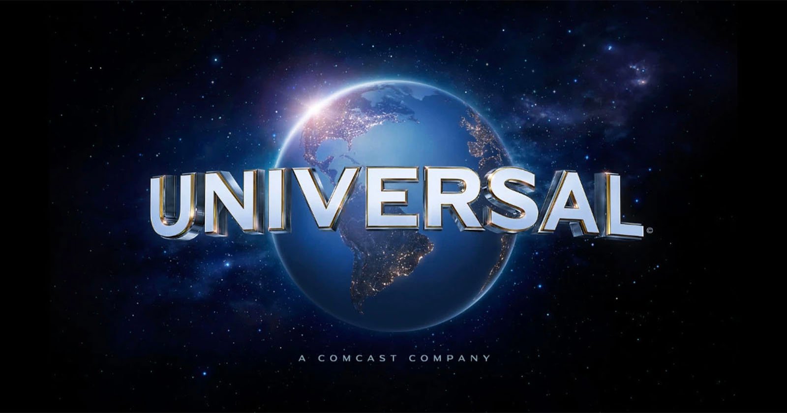 The Universal Pictures logo, featuring the word UNIVERSAL in large silver letters in front of a glowing Earth against a starry space background. Below, small text reads A Comcast Company.