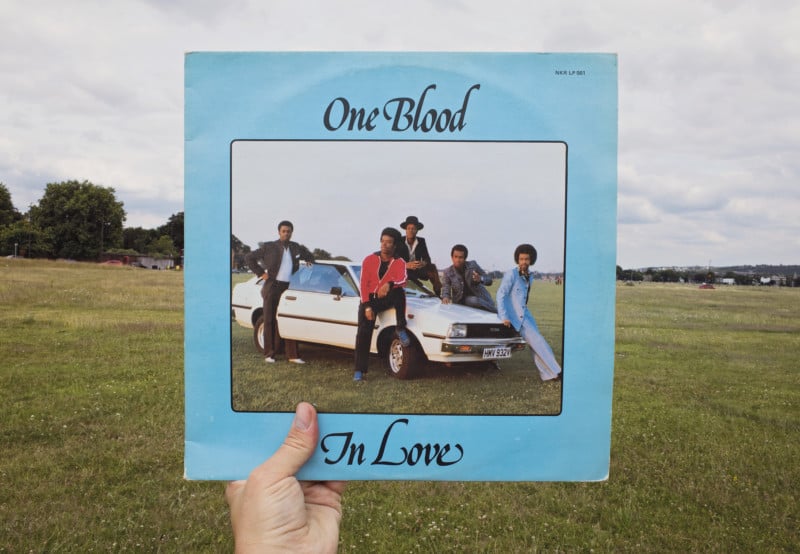 One blood album cover photographed in location
