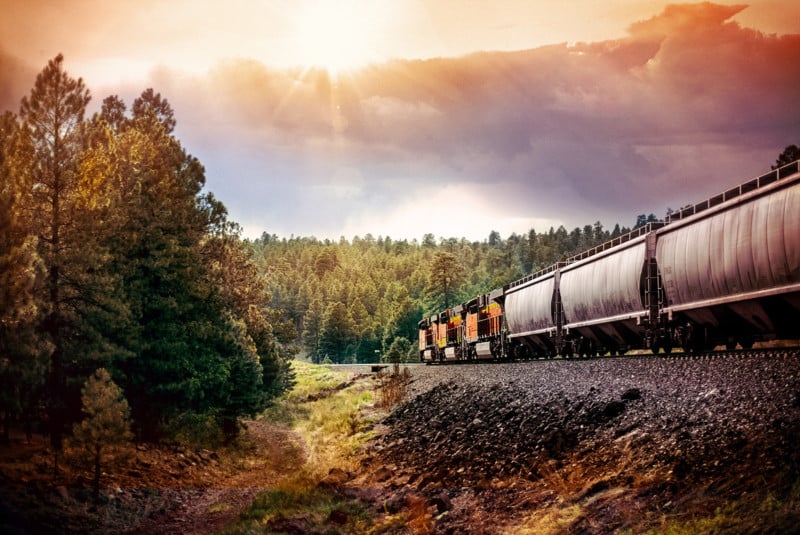 Canon 1D photo of a train