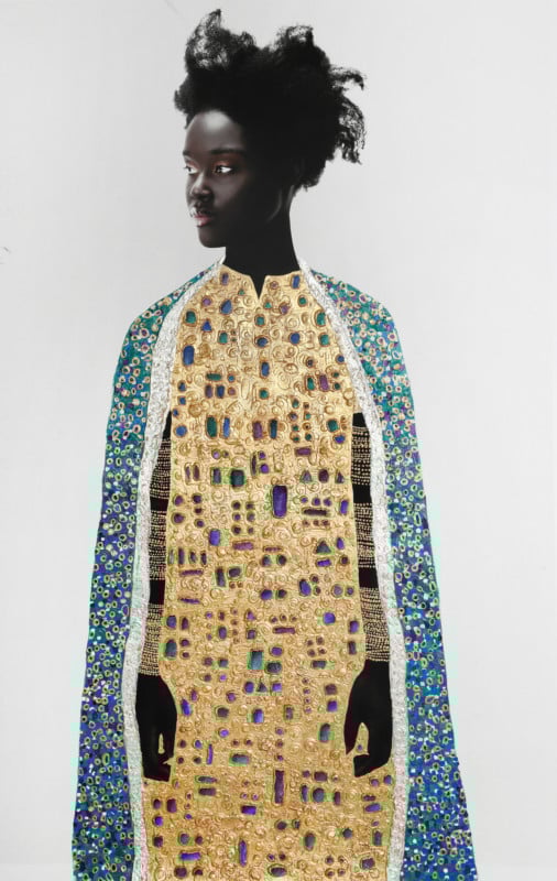 Tawny Chatmon's portraits with gold leaf and jewels