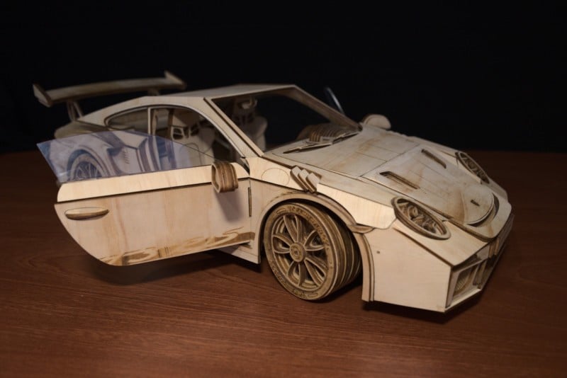 Wooden car model