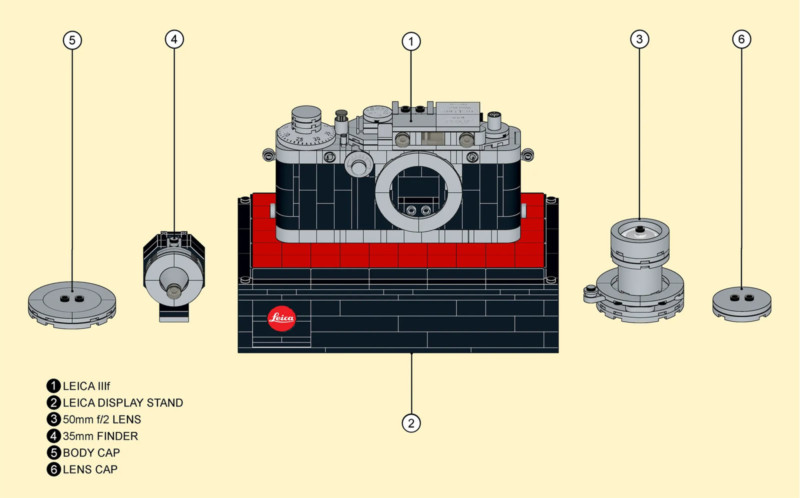 A Leica iiif LEGO camera designed by Pandis Pandus