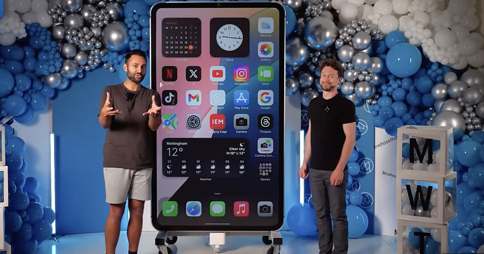 YouTubers Build World's Largest iPhone 15 Pro Max with Working Camera