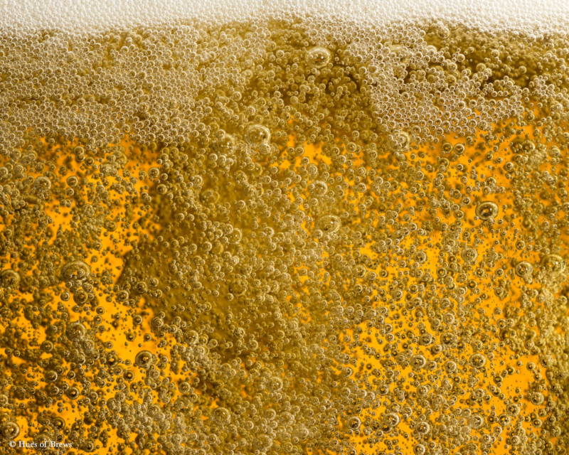 Closeup photo of beer, light