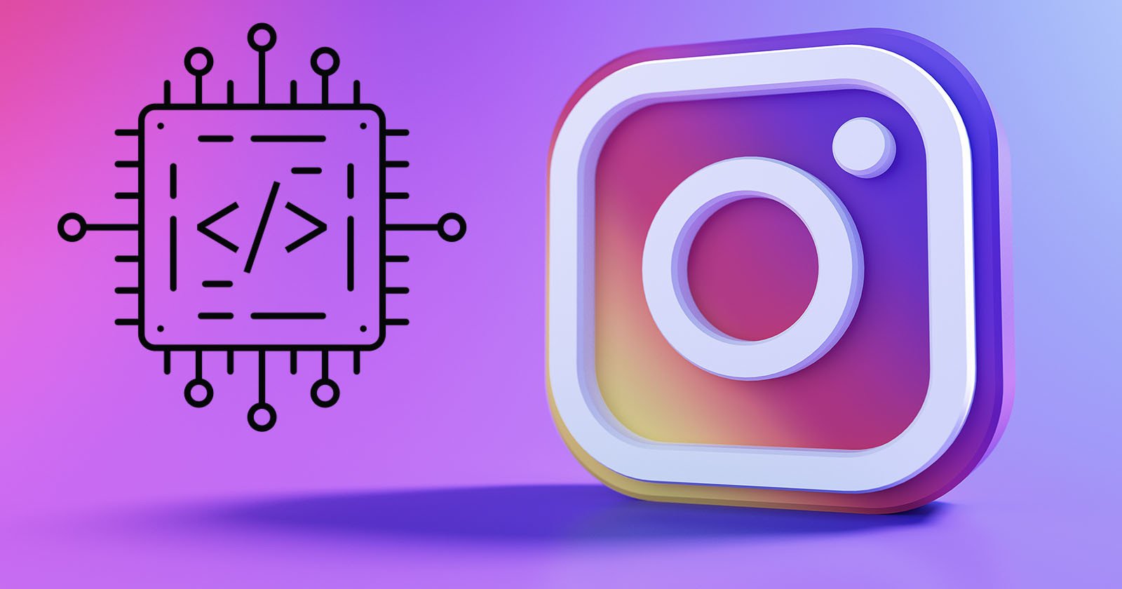 The embed and instagram logo