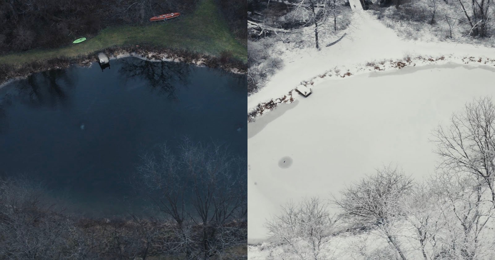 Lake freezing over