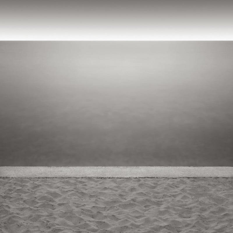 beach on a foggy morning