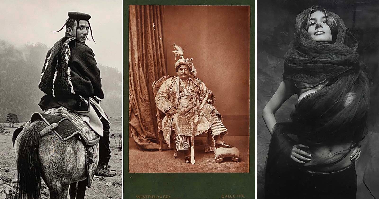 a triptych of three monochrome historical photographs