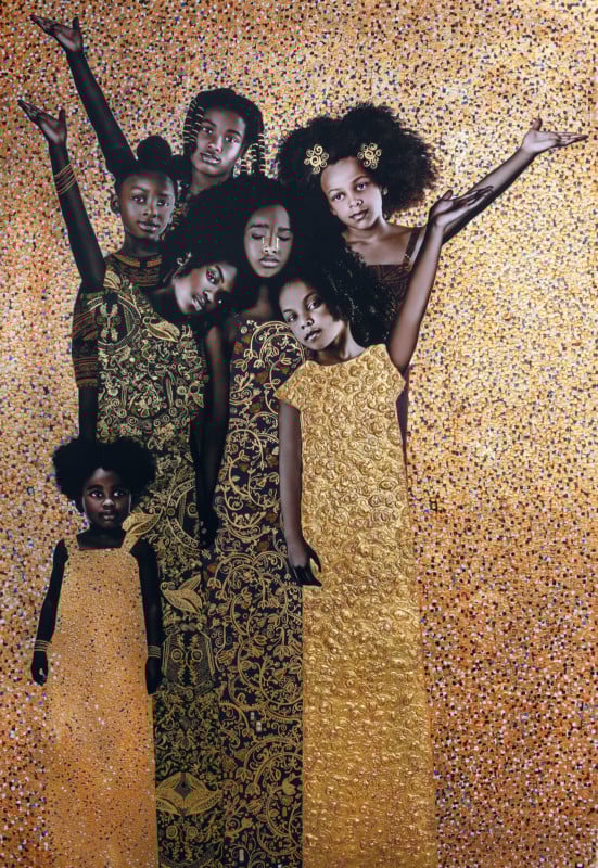 Tawny Chatmon's portraits with gold leaf and jewels