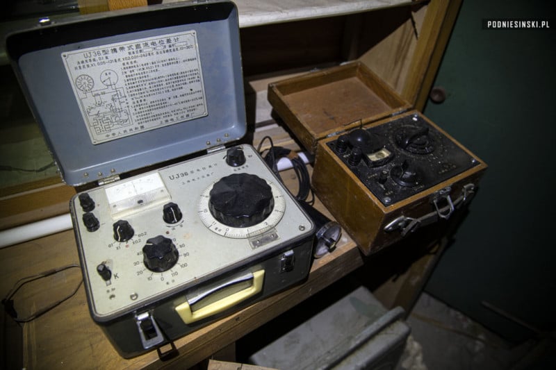 Equipment on a desk