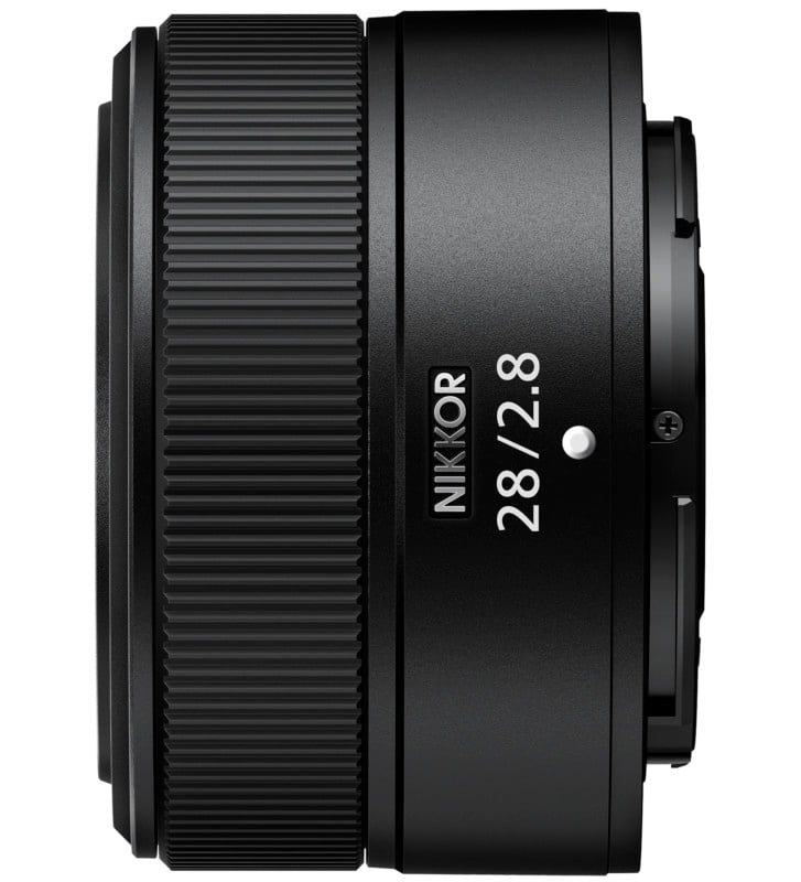 Nikon 28mm f/2.8 lens top view