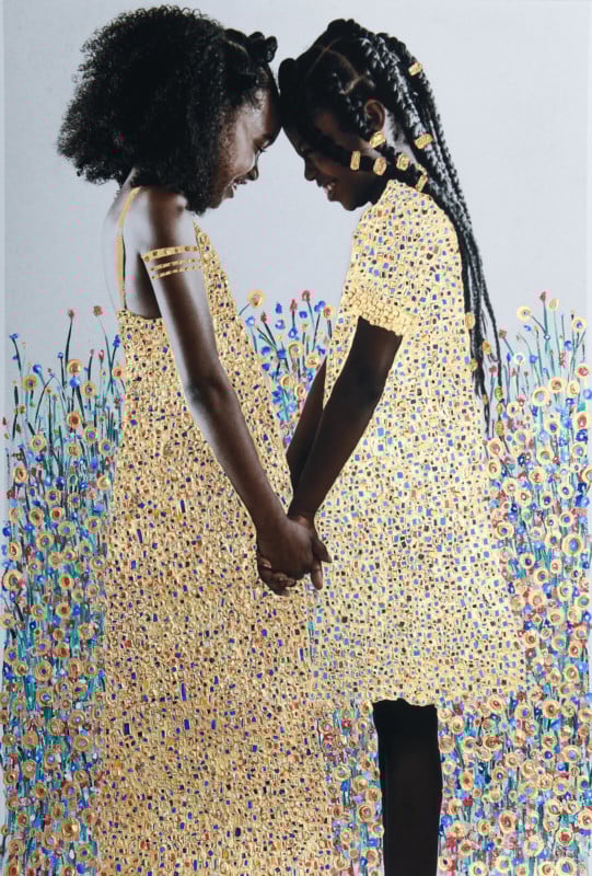 Tawny Chatmon's portraits with gold leaf and jewels