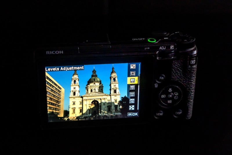 Ricoh GR IIIx in-camera photo editor example