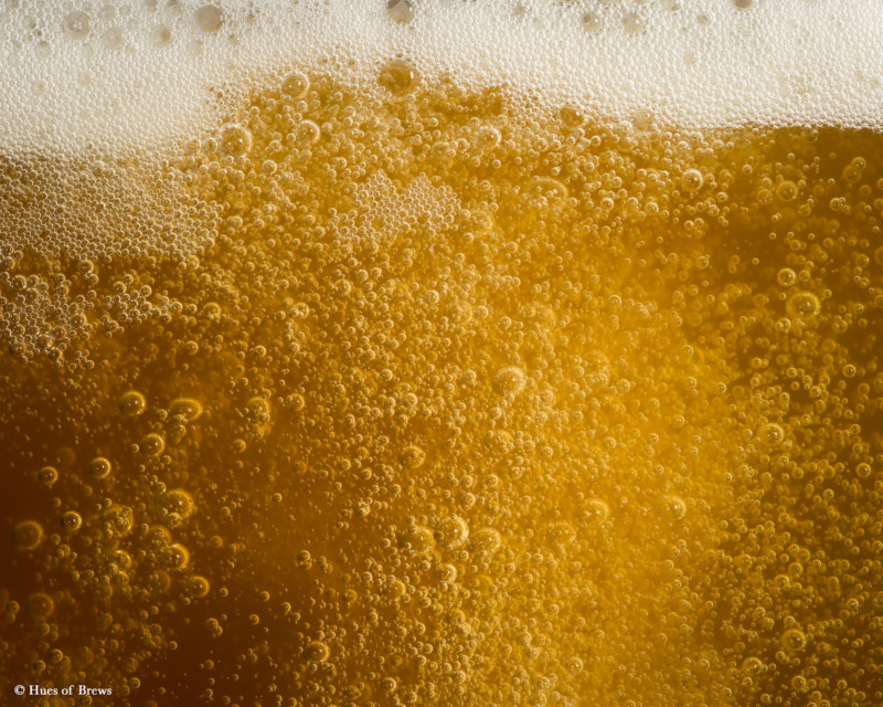 Closeup photo of beer, light