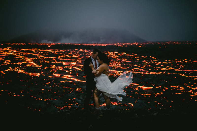 Iceland volcano elopement photography