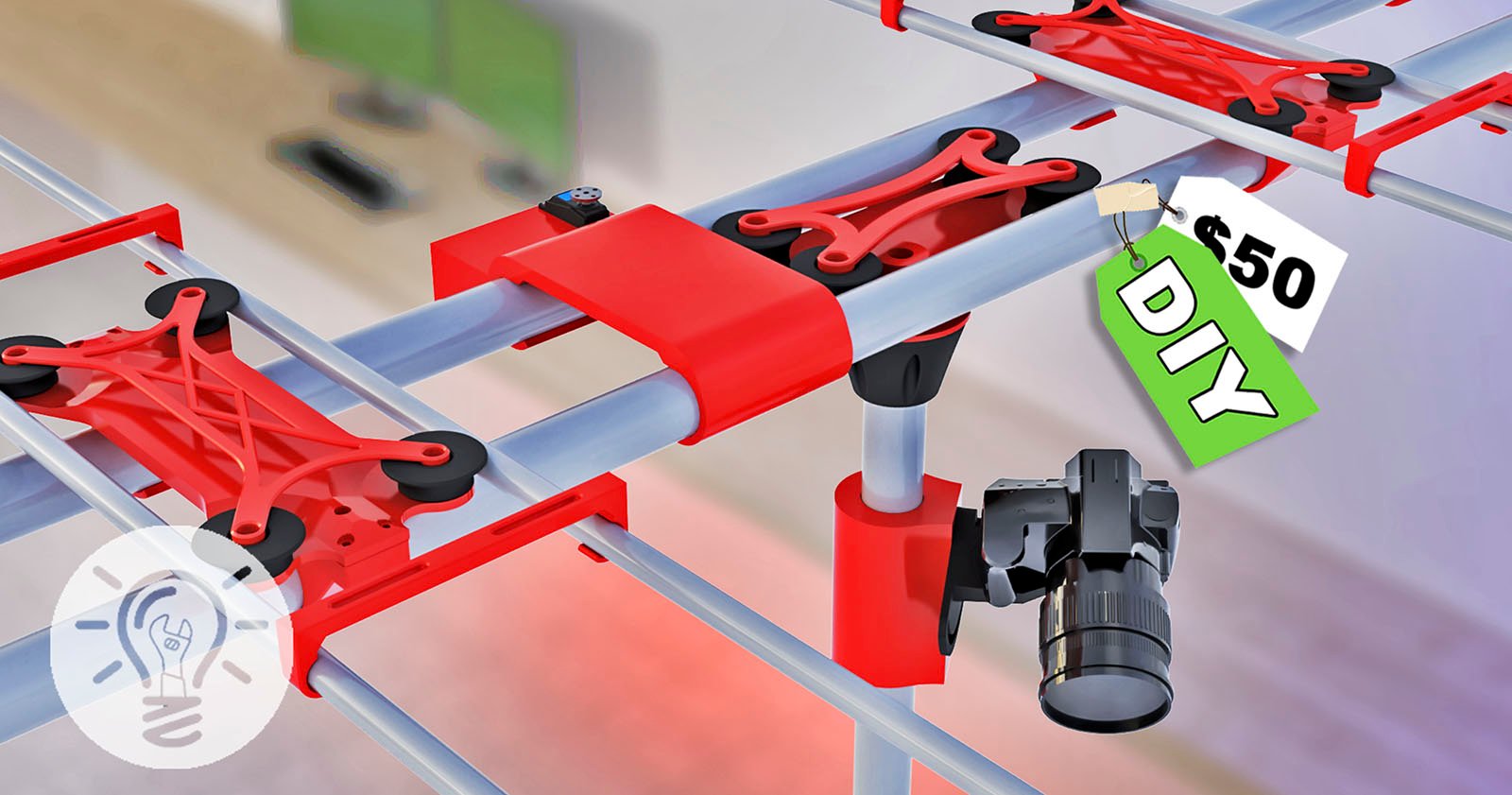 DIY camera slider on the ceiling by Erik de Poorter