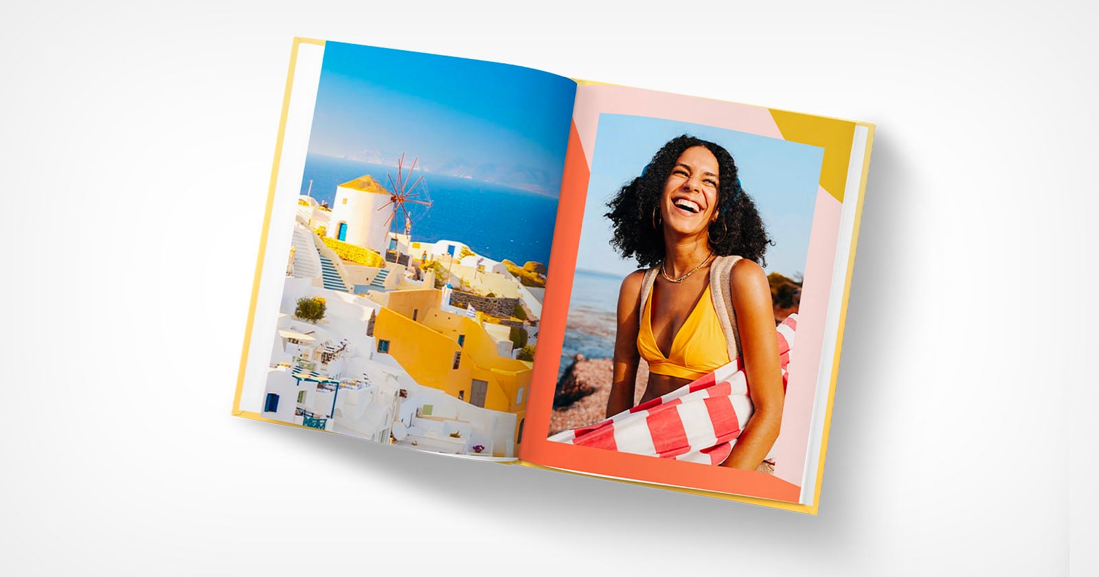 An image of a photo book composite, designed in Mixbook.