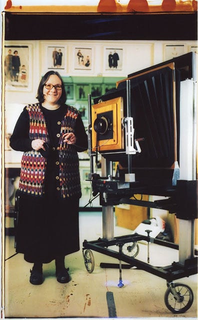 Photogrpaher Elsa Dorfman and her giant Polaroid camera