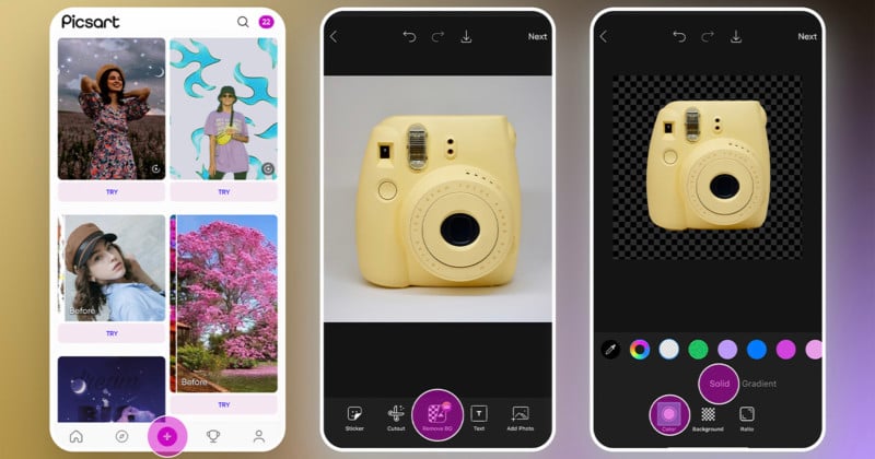 Background removal steps in picsart mobile app Background removal steps in picsart mobile app