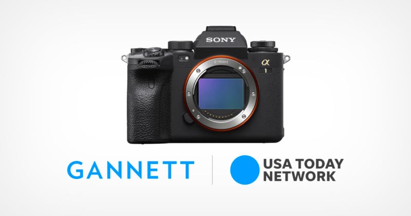 Sony Alpha 1 above the Gannett and USA Today logos Sony Alpha 1 above the Gannett and USA Today logos