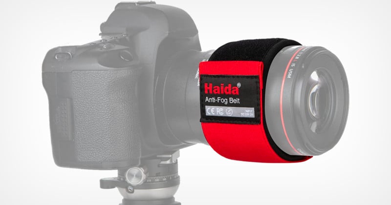 The Haida Anti-fog belt on a camera lens The Haida Anti-fog belt on a camera lens