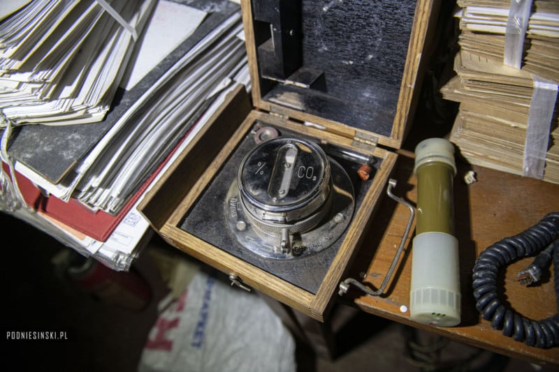 Equipment found in an old nuclear shelter