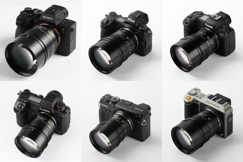 The TTArtisan 90mm f/1.25 lens for mirrorless cameras on six mirrorless mounts