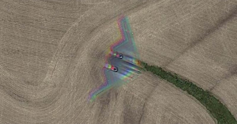 A B-2 Spirit stealth bomber captured by Google Maps A B-2 Spirit stealth bomber captured by Google Maps
