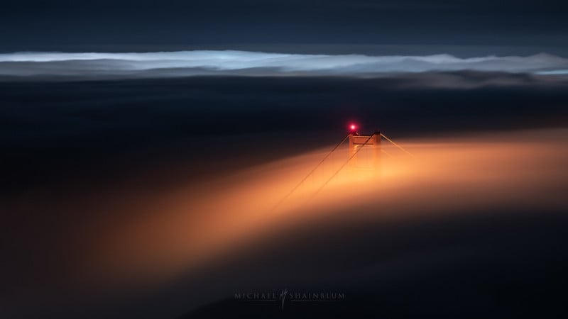 Fog over Golden Gate Bridge