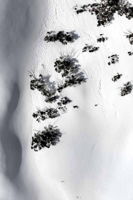 Penny Prangnell's aerial photography of Australian ski mountain range