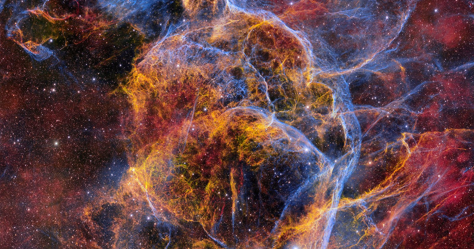 Ghostly Stellar Tendrils of the Vela Supernova Remnant Ghostly Stellar Tendrils of the Vela Supernova Remnant