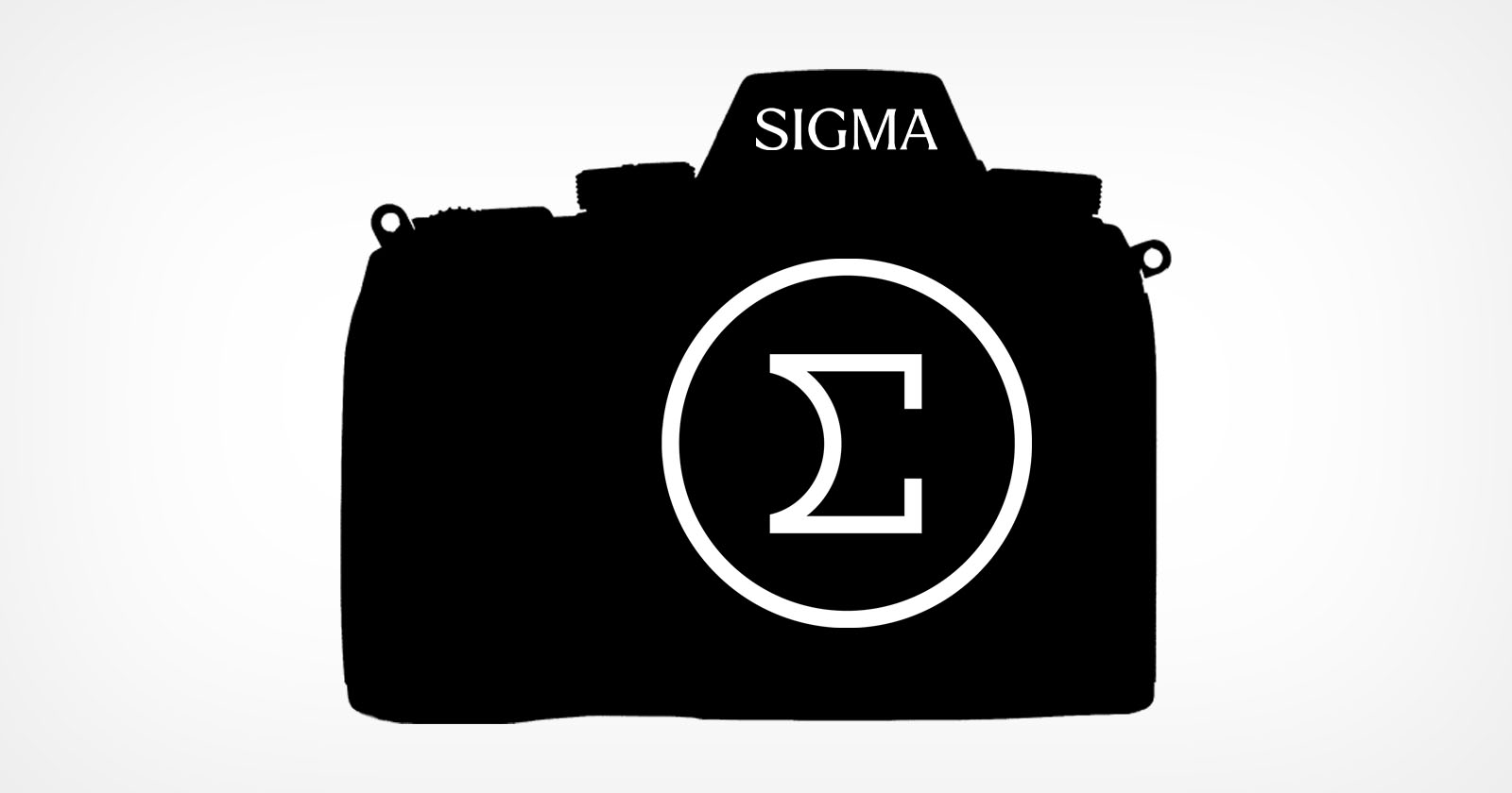 Silhouette of a camera with the logo Sigma on the top and a large Greek sigma symbol inside a circle on the body. Silhouette of a camera with the logo Sigma on the top and a large Greek sigma symbol inside a circle on the body.